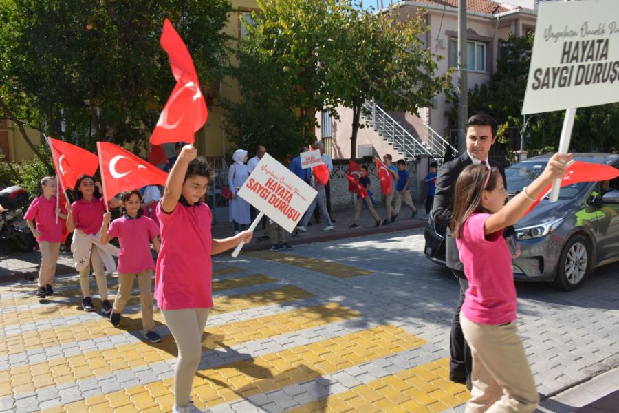 Yayalara öncelik, hayata saygı uygulaması gerçekleştirildi