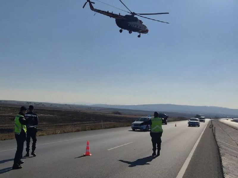 Havadan helikopter destekli trafik denetimi 