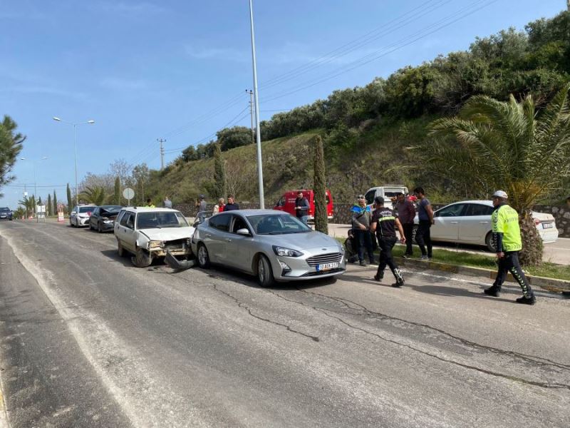 Erdek girişinde zincirleme trafik kazası