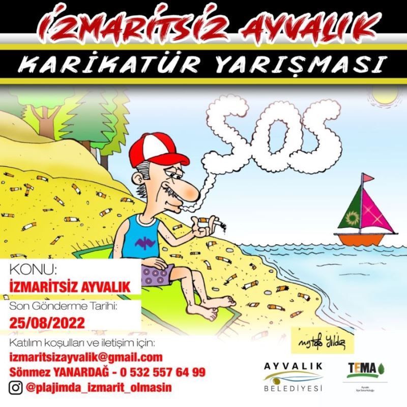 “İzmaritsiz Ayvalık” Karikatür yarışması