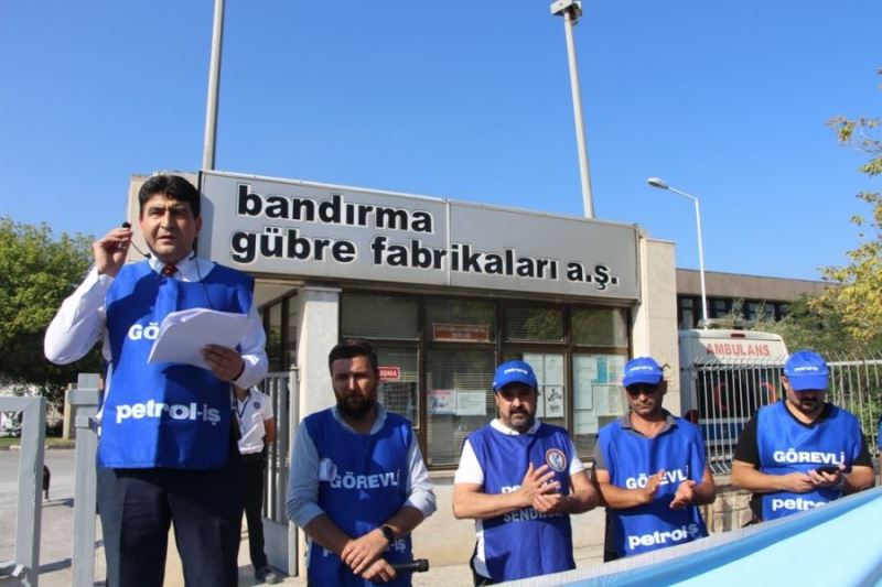 Petrol-İş Sendikası’ndan BAGFAŞ önünde eylem 