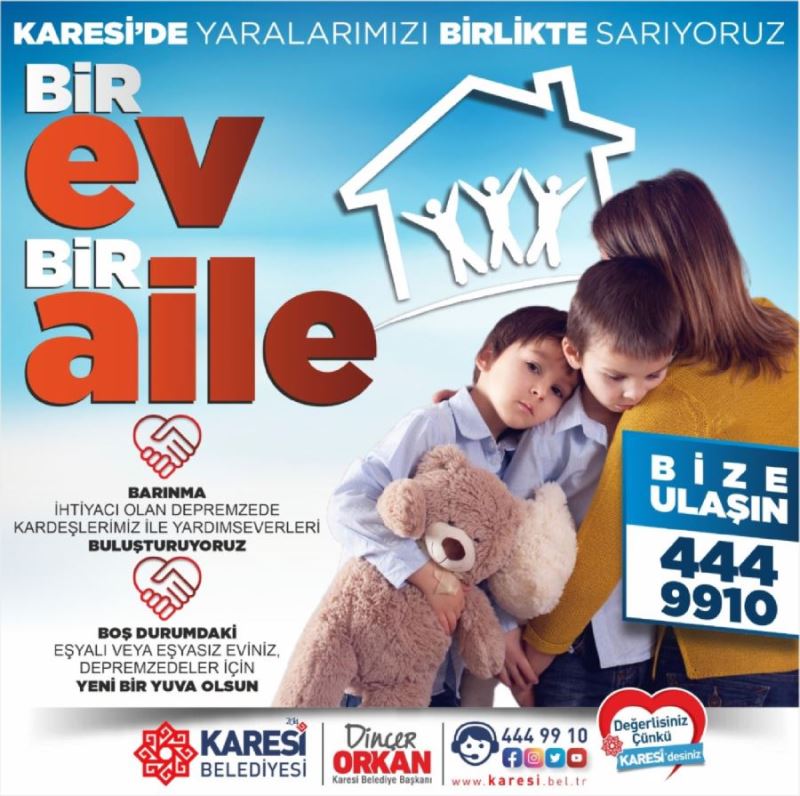 Karesi’de ‘Bir Ev Bir Aile’  kampanyası başlatıldı 