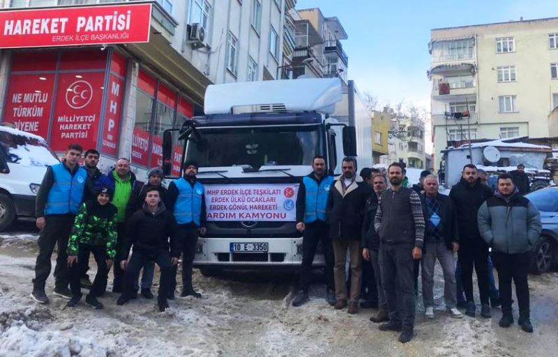 MHP’nin yardım aracı yola çıktı 