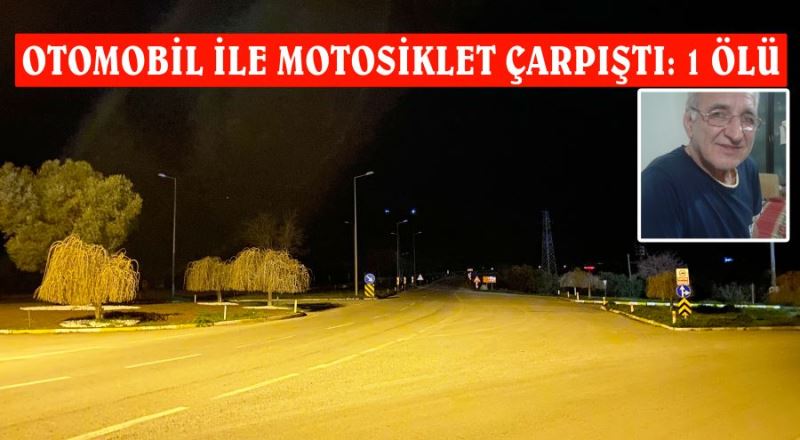 Otomobil ile motosiklet çarpıştı 