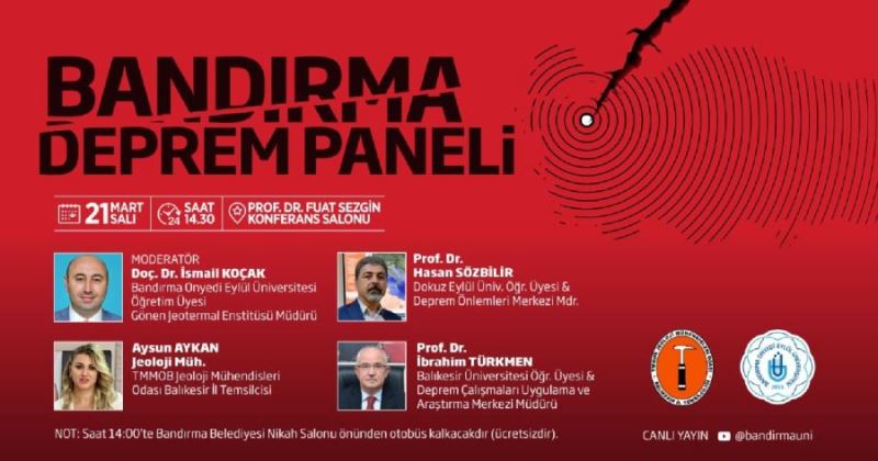 Üniversitesi’nden ‘Bandırma Depremi’ konulu panel 