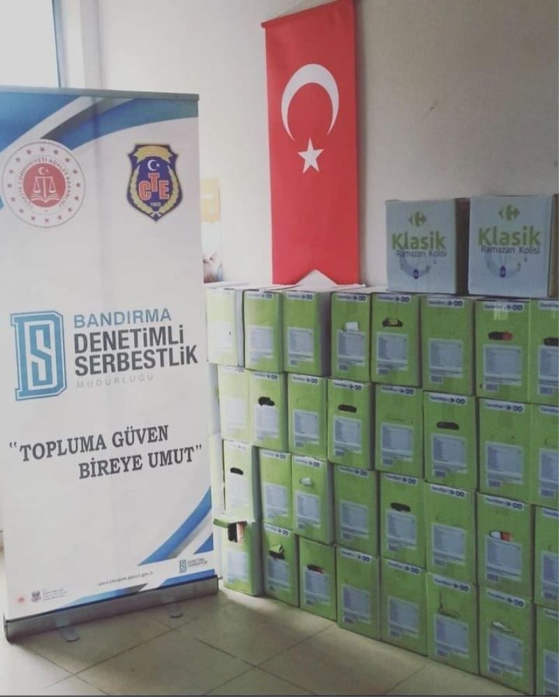 İhtiyaç sahibi denetimli serbestlik yükümlülerine gıda yardımı 