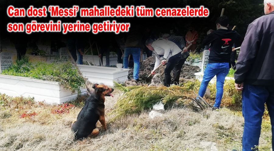 Can dost ‘Messi’ mahalledeki tüm cenazelerde son görevini yerine getiriyor 