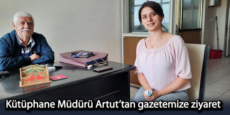 Kütüphane Müdürü Artut’tan gazetemize ziyaret 